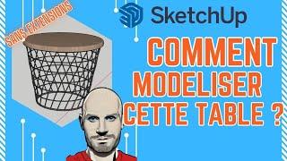 TUTO / CHALLENGE - SketchUp - Modéliser cette table