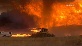 INSANE Fire Behavior, FIRENADO, Massive Flames At The Chaparral Fire | Murrieta