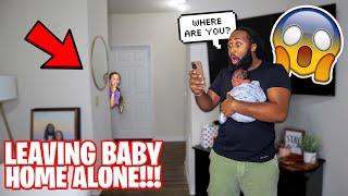 Leaving The Baby Home Alone Prank On Boyfriend! ** HILARIOUS! **