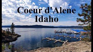 Coeur d'Alene, Idaho - Lake Coeur d'Alene, McEuen Park and Tubbs Hill.