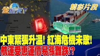 中東緊張升溫！紅海危機未歇！航運受惠運價易漲難跌！？｜金臨天下 20240802   @tvbsmoney