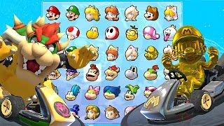 Mario Kart 8 Deluxe All Characters Unlocked and Golden Mario, Metal Mario, Bowser + More