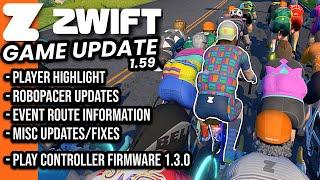 ZWIFT Game Update v1.59 // Player Highlight // New Play Controller Firmware // More