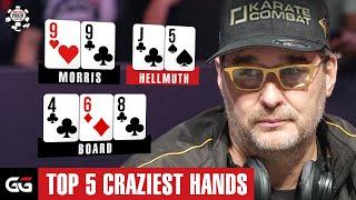 Top 5 CRAZIEST Poker Hands in 2024 WSOP Day 1