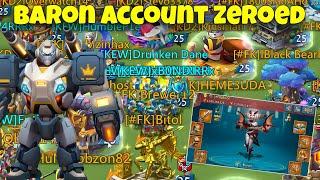 Lords Mobile - BARON ACCOUNT ZEROED. RALLYING IT BACK TO BACK. VERY HARD ZERO