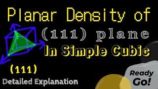 Planar density of simple cube plane (111)