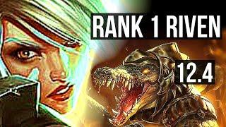 RIVEN vs RENEKTON (TOP) | Rank 1 Riven, 8 solo kills | KR Challenger | 12.4