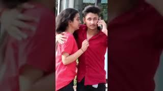 hug prank girls | prank girls stranger | To talk on mobile phone hug girls | new prank girls