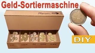 Geld Sortieranlage aus Karton selber bauen + Anleitung DIY