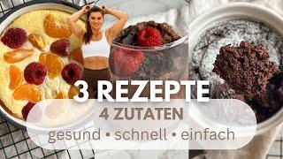 Schnelle, gesunde süße Snacks mit NUR 4 ZUTATEN | + Tipps gegen Heißhunger