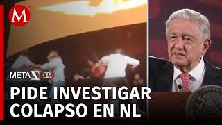 AMLO lamenta accidente en evento de Máynez; "Se tiene que investigar"