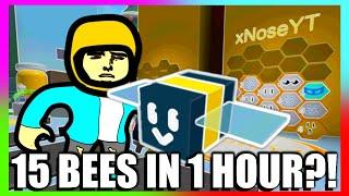 I GOT 15 BEES IN 1 HOUR | Roblox Bee Swarm Simulator Noob to Pro Series | Episode 1