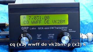 CW using QCX-mini and IC-705 (QRP and QSB) - WWFF activation - Wyrrabalong National Park (VKFF-0550)