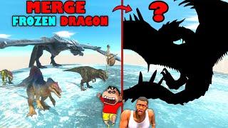 SHINCHAN Merge 5 UNITS into 1 | DRAGON T-REX SPINOSAURUS SKELETON Animal Revolt Battle Simulator