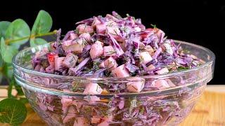 NEW red cabbage recipe! Crispy, easy and very delicious! Simple recipe!