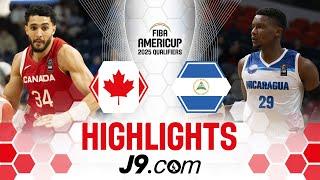 Canada  vs Nicaragua  | J9 Highlights | FIBA AmeriCup 2025 Qualifiers 2025