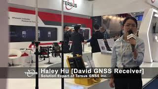 Solution Expert Haley Hu from Tersus GNSS Presenting David GNSS RTK Receiver at InterGEO 2018