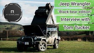 Overland vehicle, 2017 Jeep Wrangler JK Black Bear Edition. Jeep Wrangler Camper tour