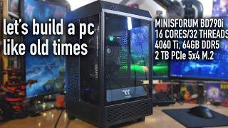 PC Build - MINISFORUM BD790i Ryzen 9, 64GB DDR5, 4060 Ti - Tiny & FAST (My New Work PC)