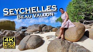 Seychelles Beau Vallon Beach Walk , Mahé Island in 4K 60fps HDR  The best places  walking tour 