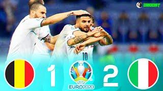 Belgium 1-2 Italy - EURO 2020 - Insigne's Finesse Shot Goal - Extended Highlights - [EC] - FHD