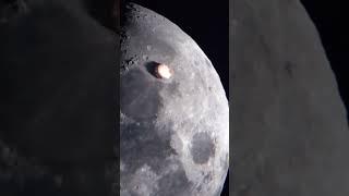 Asteroid Hitting The Moon#lunarsurface #telescope #moon  #asteroid #nasa #space #shorts