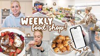 do the weekly food shop with me for under £100 🫐 new homeowner in my 20’s!