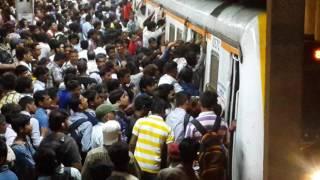 India's Most Crowded Station In Mumbai. Central Railway's Dadar Station At Night In Monsoon