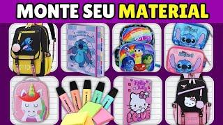  MONTE SEU MATERIAL ESCOLAR ️ Jogo das Escolhas| #quiz #materialescolar #voltaasaulas