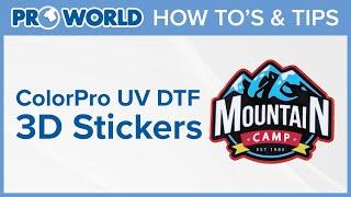 Applying ColorPro UV DTF 3D Stickers