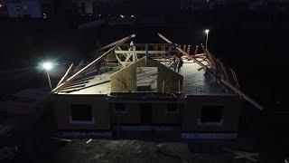 Строим дом из СИП панелей зимой в Киеве