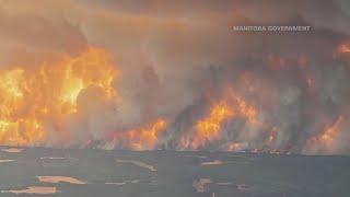 Wildfires raging across central and western Canada send hazardous smoke to U.S.