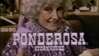 Ponderosa Steakhouse With Phyllis Diller (Commercial, 1980)