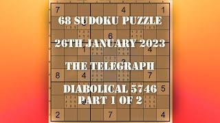 68 2 Sudoku Puzzle The Telegraph   Diabolical 5746