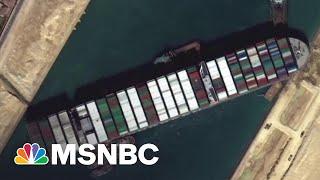 Crews Manage To Move Cargo Ship Stuck in Suez Canal 30 Yards | MSNBC