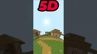 Playing Minecraft in 6D, 5D, 4D, 3D, 2D and 1D #minecraft #mcpe #shorts #minecraftshorts #addon
