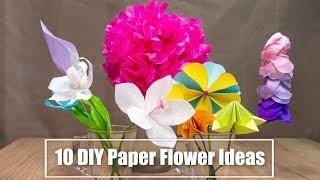 10 DIY paper flower ideas