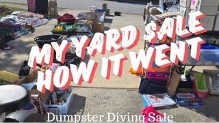 My First Dumpster Diving Yard Sale this is how it went...