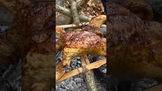 Whole Chicken Cooked Outdoors 