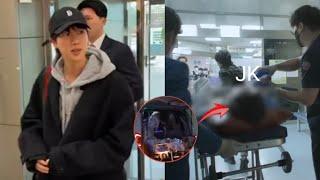 JIN bts came to the hospital in a hurry after hearing JUNGKOOK's current state! What's wrong?