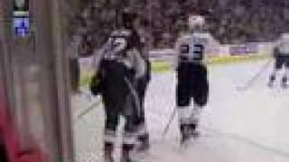 Ryan Malone of the Penguins takes a huge dive!