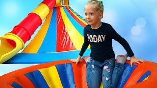 Bad littel Kids playground in real life Family fun cool baby slide and indoor playground for kid
