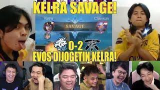 KELRA SAVAGE! EVOS DIJOGETIN KELRA! Reaction Streamer EVOS VS FNATIC ONIC PH ESL SNAPDRAGON