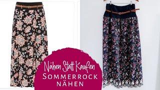 Einfachen Sommerrock für Anfänger nähen (Schnittmuster Rock SkirtMe)