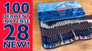 28 NEW Derwent Inktense Colored Pencils Makes 100 Derwent Inktense Colored Pencils!