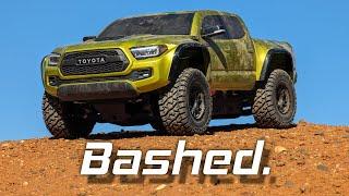 Kyosho Toyota Tacoma TRD Pro unboxing part 2: Test drive, jumping, and speed run!