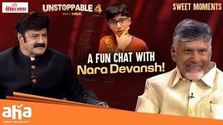 Nara Devansh Asks Fun Questions to Chandrababu Naidu Garu! | Unstoppable with NBK | ahavideoIN