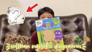 VLOG SULTHAN MELUKIS DINOSAURUS  bagus ga yaa hasilnyaa..??  - mini vlog real life #29 -