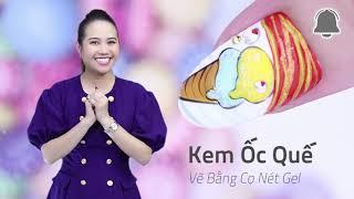 Cách vẽ cây kem siêu cool bằng cọ nét Gel Fol – Pang Mỹ Nguyên | KellyPang Nail