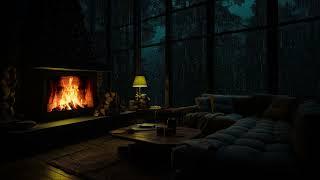 Immerse yourself in the cool summer rainy atmosphere in the dark cabin | Sleeping in a rainy night